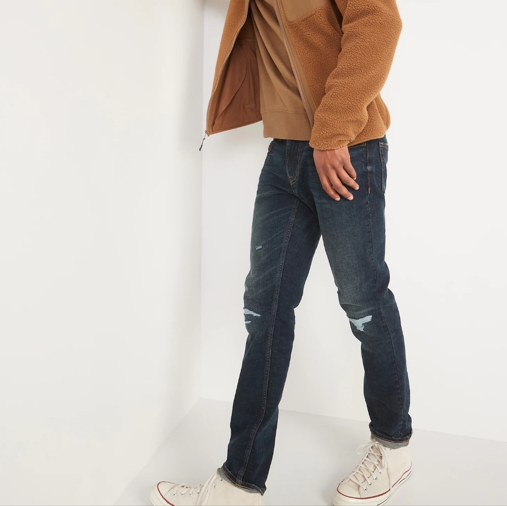 Old navy slim built in flex ripped jeans - Picture 3 of 6